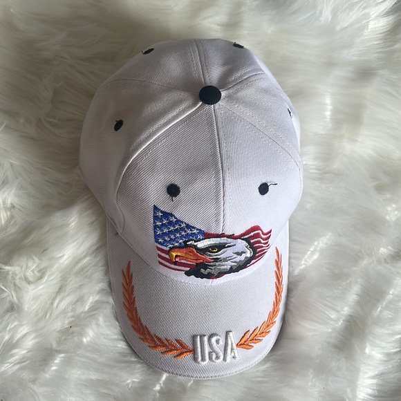 USA American flag and Bald Eagle hat cap - Picture 2 of 16
